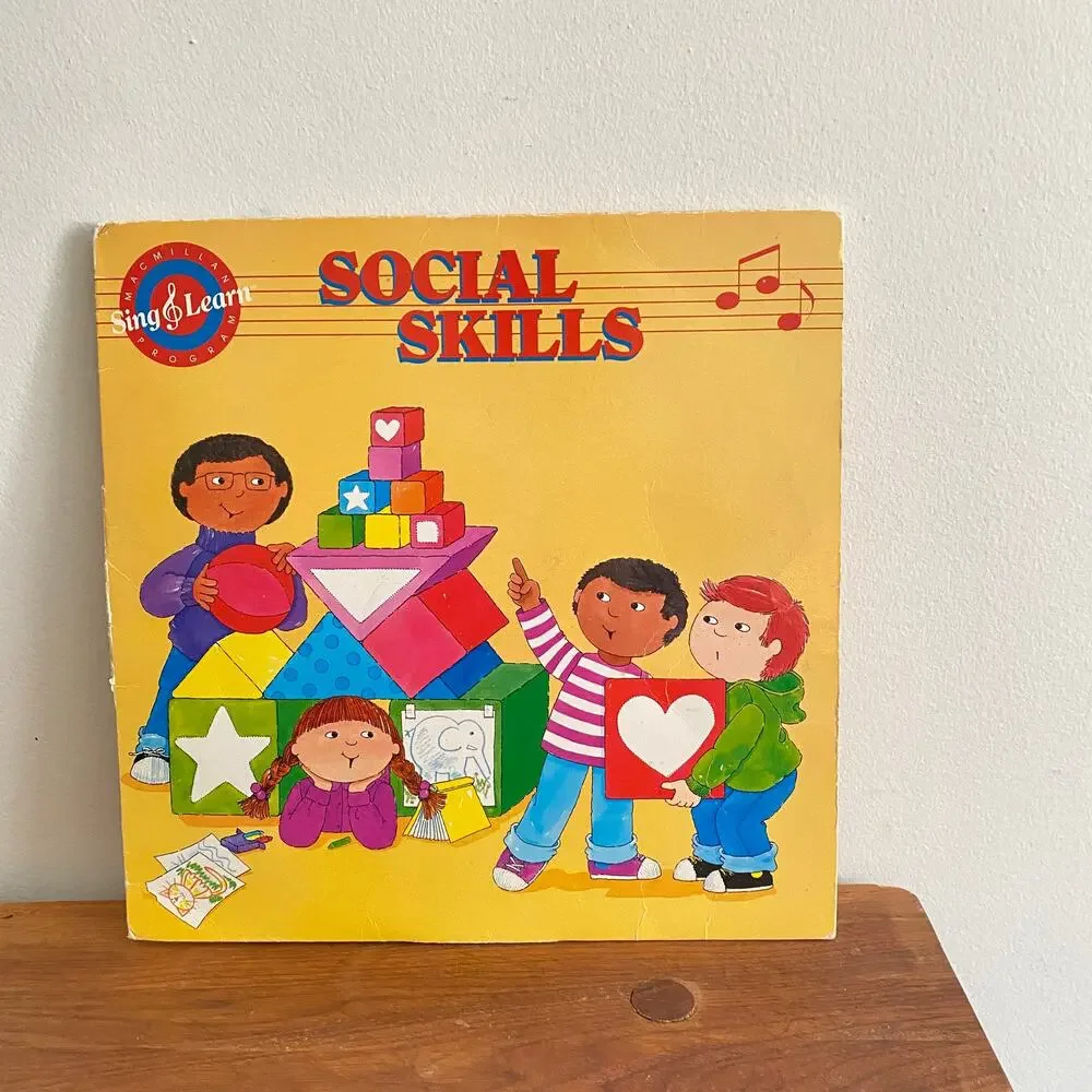 Vintage 1987 Social Skills Sing & Learn Vinyl Record